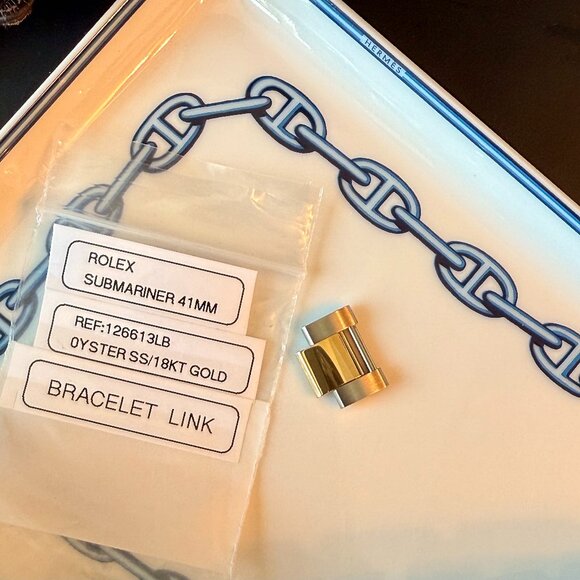 ROLEX 18K/SS Oyster Watch Band Link For Rolex 41MM Submariner 126613LB, 126613LN - Picture 1 of 5